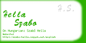 hella szabo business card